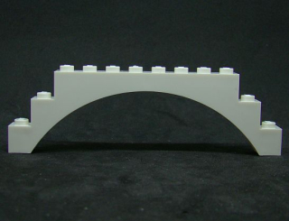 Lego oblouk - klemba 1 x 12 x 3 - bílý 