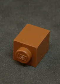 Lego kostička 1x1 hnědá - reddish brown