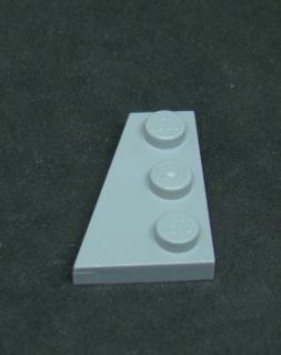 Lego destička klín 3x2 levá světle šedá - light gray