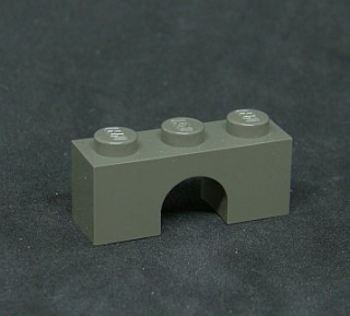 Lego most oblouk 1x3 - tmavě šedý - dark bluish gray 