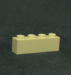 Lego kostička 1x4 béžová