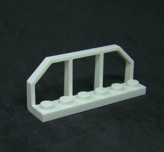 Lego vlak - koncové zábradlí 1x6 bílé 