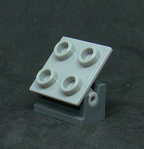 Lego kostička+destička - pant - světle + tmavě šedá - light bluish + dark gray