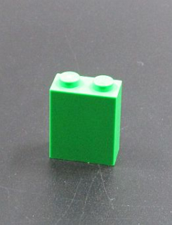 Lego kostička vysoká 1x2x2 - zelená