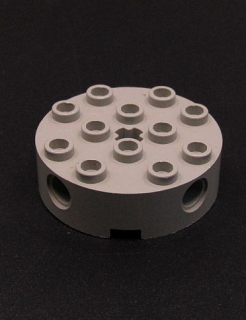 Lego kostička kulatá s otvory 4x4 - světle šedá - light bluish ray