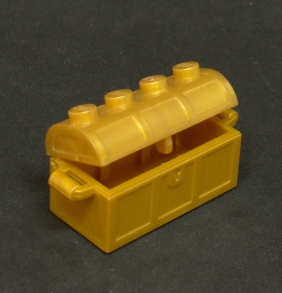 Lego truhla 2x4 - lesklá zlatá 