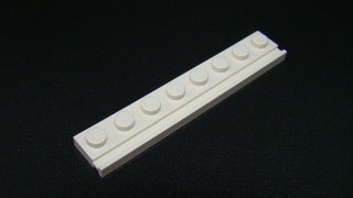 Lego destička speciální s drážkou 2x8 - bílá