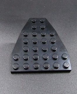 Lego destička klínová - lodní příď 7x6 - černá