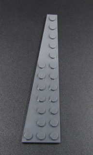 Lego destička klín 12x3 levá tmavě šedá - dark bluish gray 