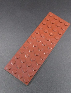 Lego destička 4x12 hnědá - reddish brown
