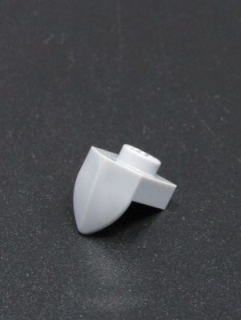 Lego destička speciální se zahnutým zubem 1x1 - sv.šedá - light bluish gray