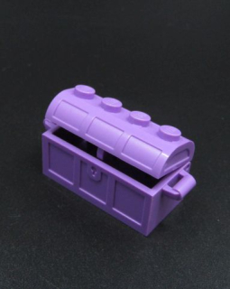 Lego truhla 2x4 - levandulová
