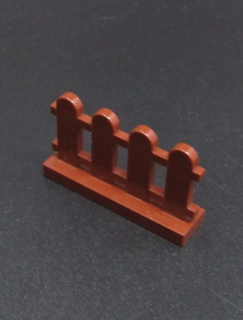 Lego plot - zábrana 1 x 4 x 2 - hnědý - reddish brown