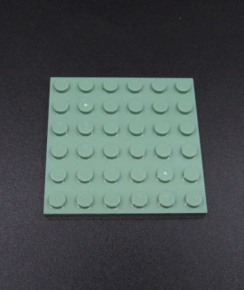 Lego destička 6x6 sand green