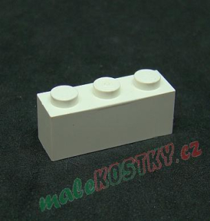 Lego kostička 1x3 bílá