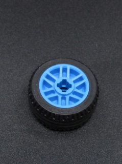 Lego kompletní kolo pro malý pin - tmavě azurové