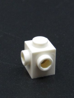 Lego kostička speciální 1x1 s nopy - bílá