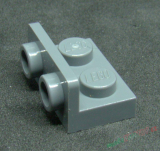 Lego destička 1 x 2 - 1 x 2 Inverted tmavě šedá - dark bluish gray