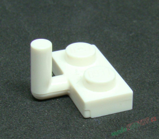 Lego destička hák 1x2 bílá
