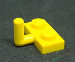 Lego destička hák 1x2 žlutá