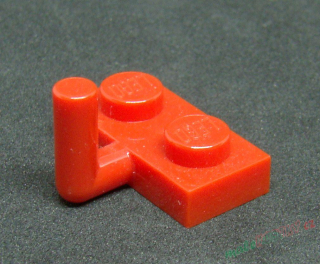 Lego destička hák 1x2 červená