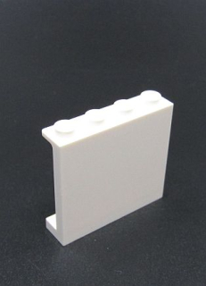 Lego panel 1x4x3 s bočníma podpěrama - bílý