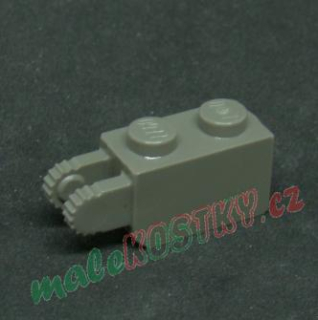 Lego kostička závěs 1x2 tmavě šedá - dark gray