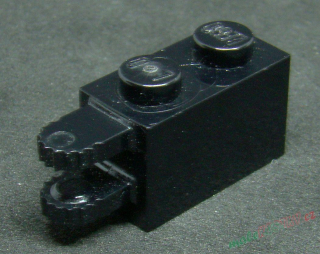 Lego kostička speciální - závěs 1x2 - černá