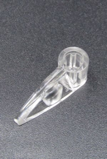 Lego Bionicle/Technic zub 1x3 - průhledný bílý
