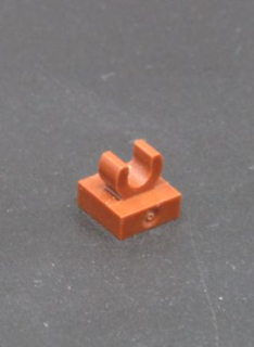 Lego speciální kostička s klipem 1x1 - hnědá - reddish brown