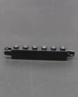 Lego kostička závěs 1x6 - černá