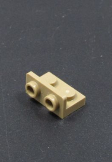 Lego destička 1 x 2 - 1 x 2 Inverted tmavě béžová