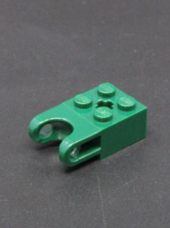 Lego Technic kostička s otvorem 2x2 - tmavě zelená