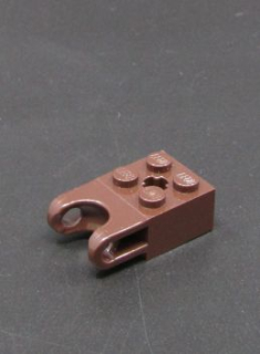 Lego Technic kostička s otvorem 2x2 - tmavě hnědá