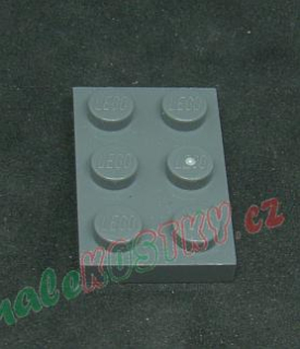 Lego destička 2x3 tmavě šedá - dark bluish gray