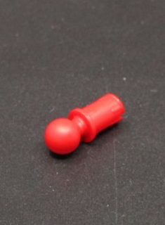 Lego Technic pin s kulovou hlavou - červený