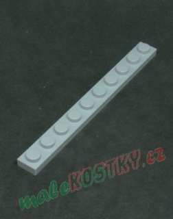 Lego destička 1x10 světle šedá - light bluish gray
