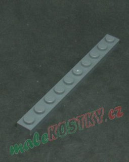 Lego destička 1x10 tmavě šedá - dark bluish gray