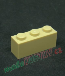 Lego kostička 1x3 béžová