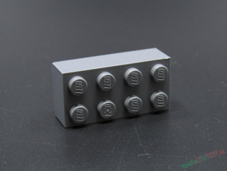 Lego®kostka 2x4 tmavě šedá - dark bluish gray