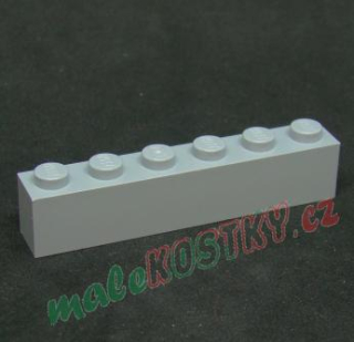 Lego kostička 1x6 světle šedá - light bluish gray