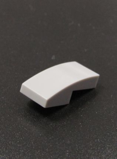 Lego destička zaoblená 1x2 - světle šedá - light bluish gray