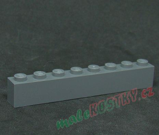 Lego kostička 1x8 tmavě šedá - dark bluish gray
