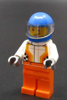 Lego figurka city - závodník - PRASKLÉ TĚLO
