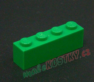 Lego kostička 1x4 zelená