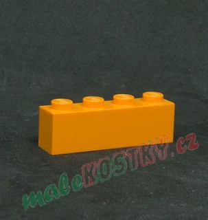 Lego kostička 1x4 oranžová