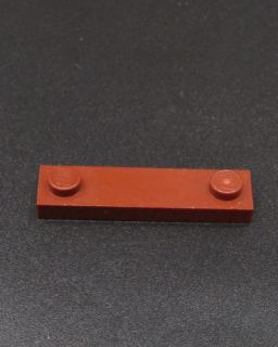 Lego destička speciální s nopy 1x4 - hnědá - reddish brown
