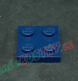 Lego destička 2x2 tmavě modrá