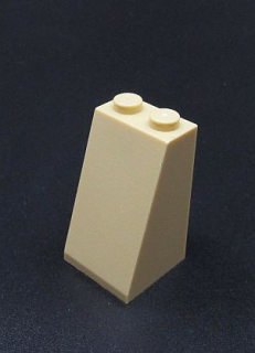 Lego kostička šikmá 75 2x2x3 - béžová