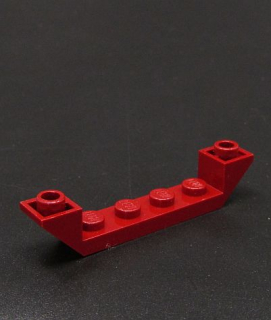 Lego destička šikmá inverted 6x1 tmavě červená